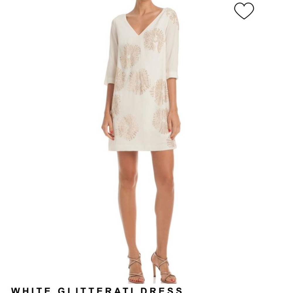 Trina Turk Glitterati gold Embellished Dress Size 2